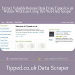 Maximizing Opportunities: Extracting Business Leads from Tipped.co.uk
