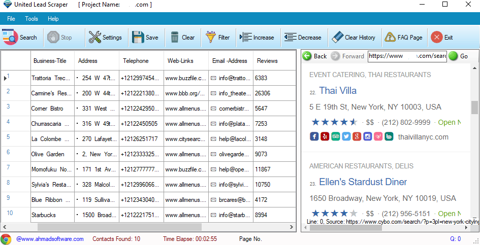 Leads Data Extractor Screenshot