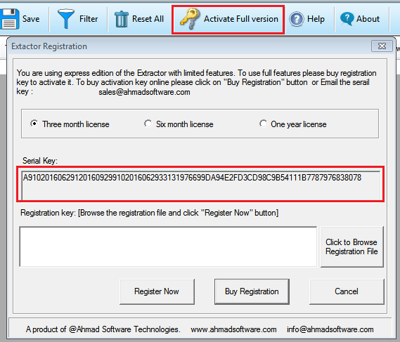 Copy Serial Key