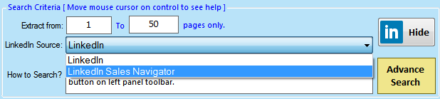 LinkedIn Sales Navigator Extractor Settings